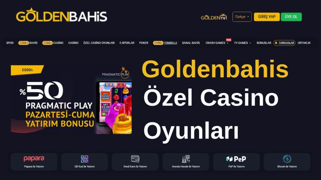 Goldenbahis Özel Casino Oyunları